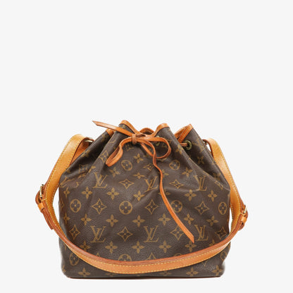 Louis Vuitton Petit Noe Schultertasche aus Monogram Canvas
