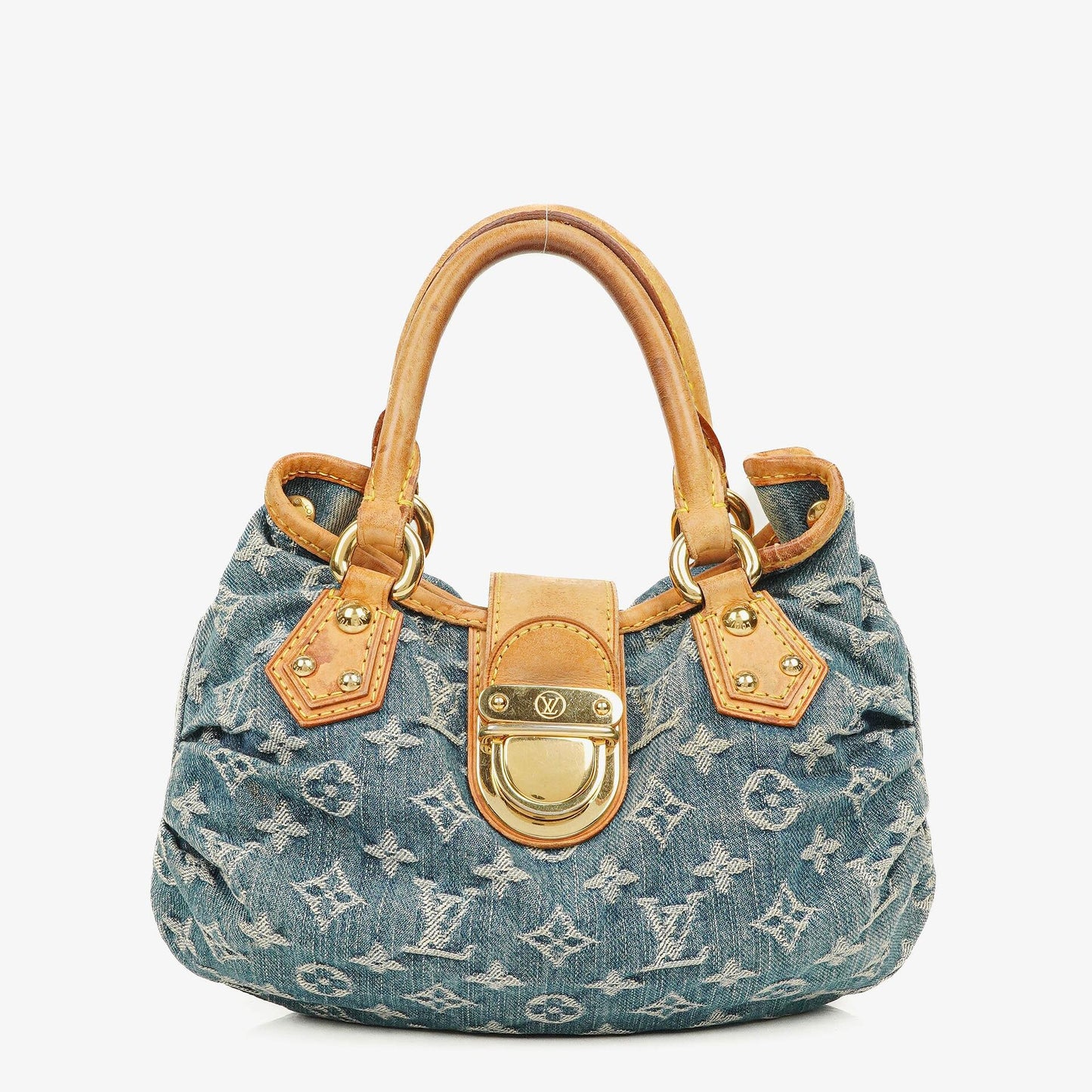 Louis Vuitton Pleaty Tasche aus Monogram Denim
