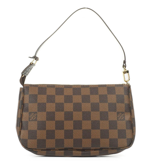 Louis Vuitton Pochette Accessoire Clutch-Handtasche aus Damier Ebène Canvas