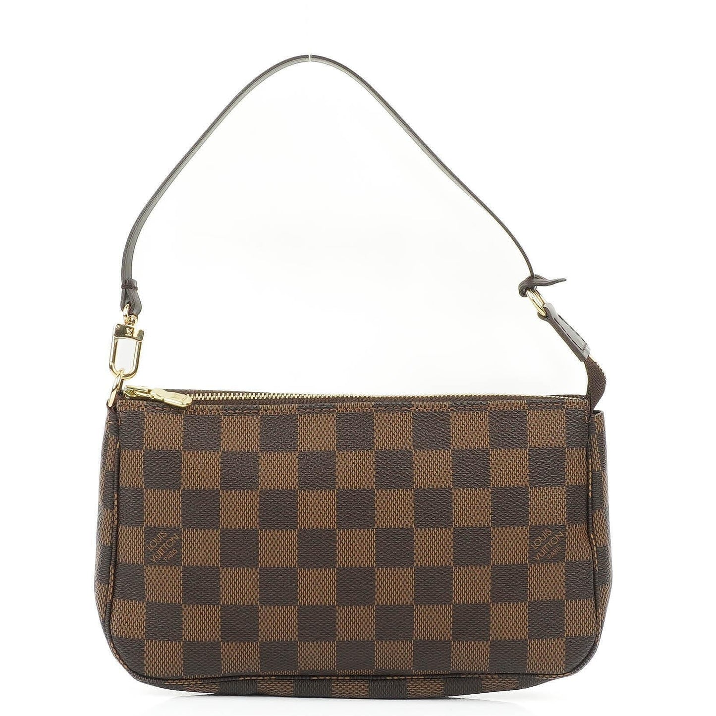 Louis Vuitton Pochette Accessoire Clutch-Handtasche aus Damier Ebène Canvas