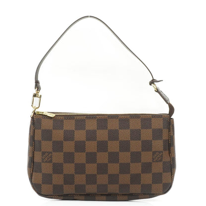 Louis Vuitton Pochette Accessoire Clutch-Handtasche aus Damier Ebène Canvas