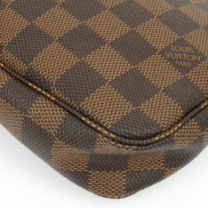 Louis Vuitton Pochette Accessoire Clutch-Handtasche aus Damier Ebène Canvas