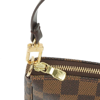 Louis Vuitton Pochette Accessoire Clutch-Handtasche aus Damier Ebène Canvas