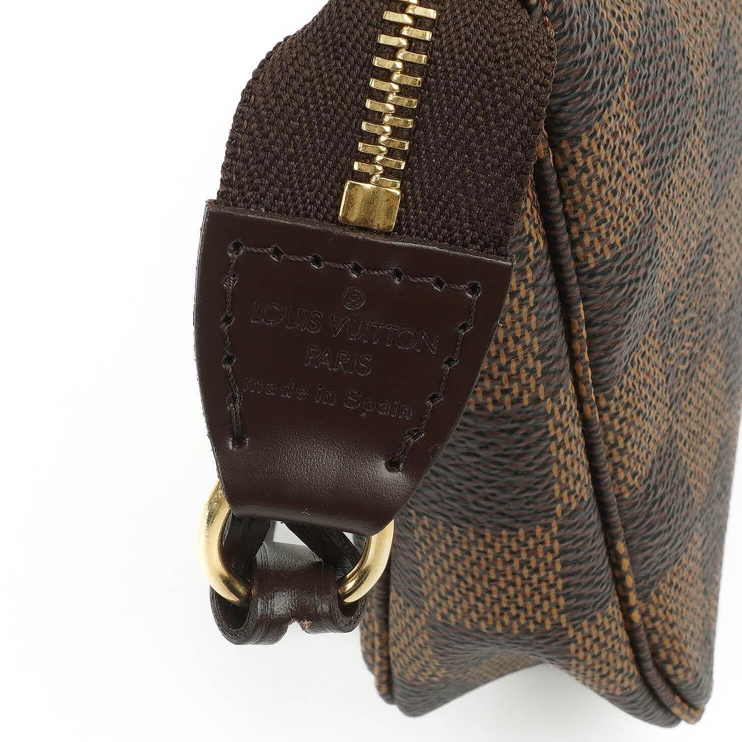 Louis Vuitton Pochette Accessoire Clutch-Handtasche aus Damier Ebène Canvas
