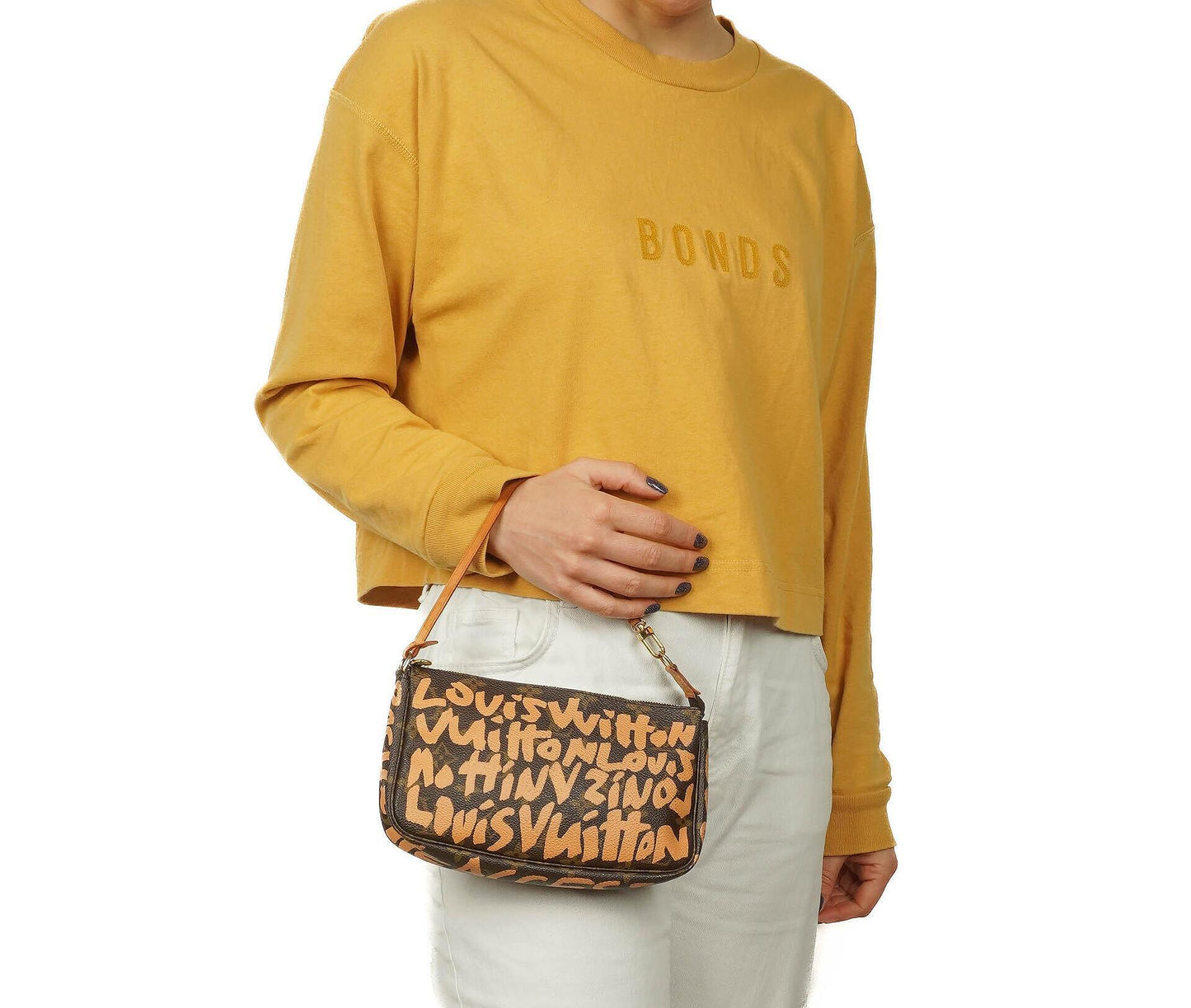 Louis Vuitton Pochette Accessoire in Monogram Graffiti Canvas Clutch Handtasche aus der Stephen Sprouse Kollektion