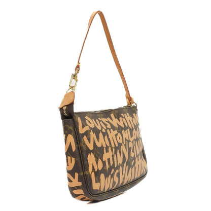 Louis Vuitton Pochette Accessoire in Monogram Graffiti Canvas Clutch Handtasche aus der Stephen Sprouse Kollektion