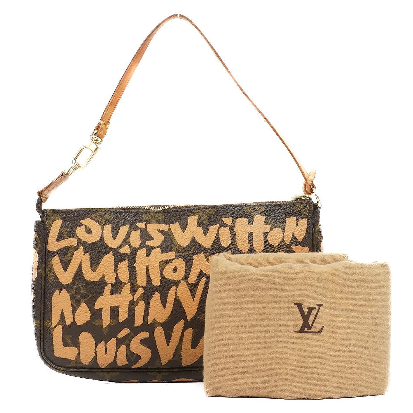 Louis Vuitton Pochette Accessoire in Monogram Graffiti Canvas Clutch Handtasche aus der Stephen Sprouse Kollektion