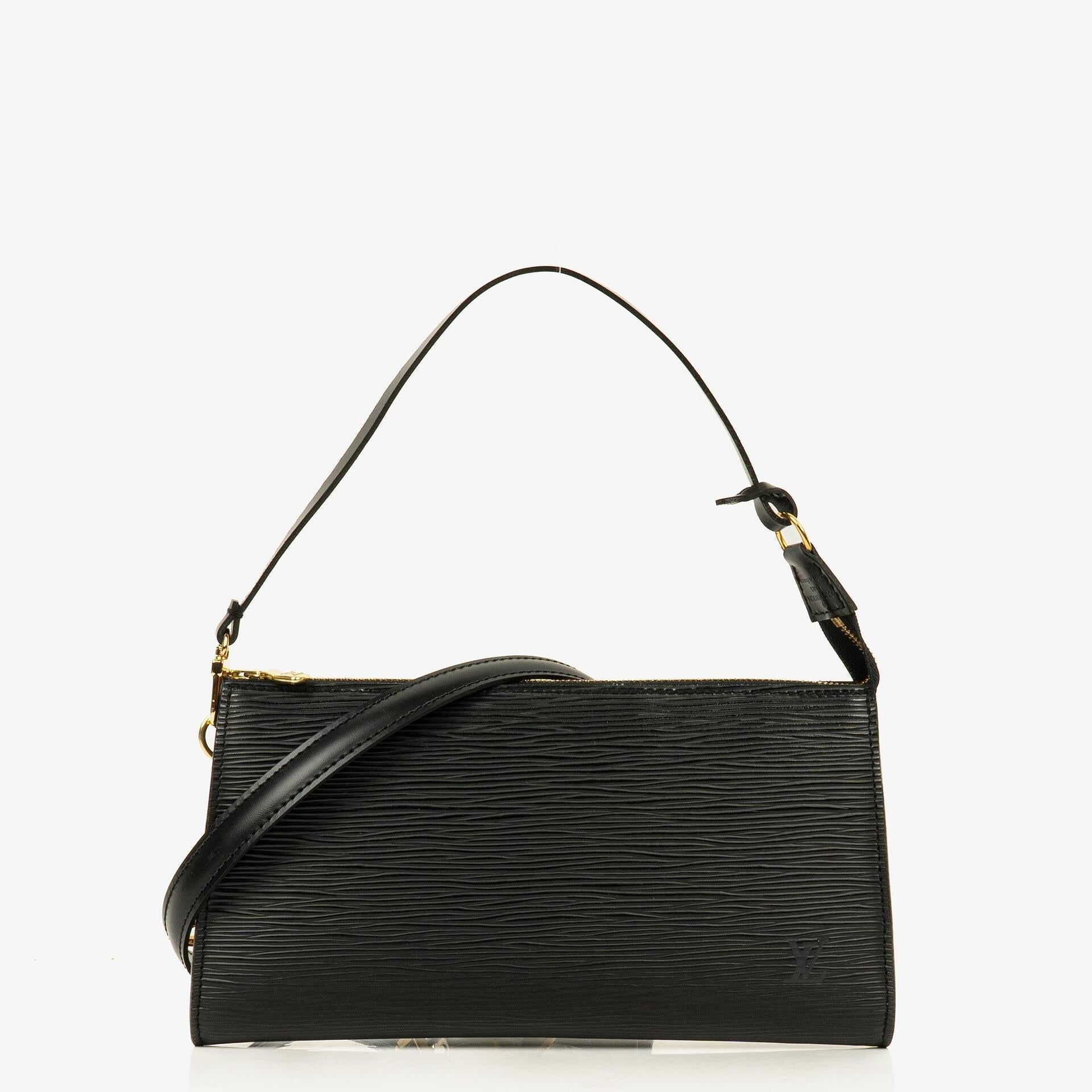 Louis Vuitton Pochette Accessoires Tasche aus schwarzem Epi Leder