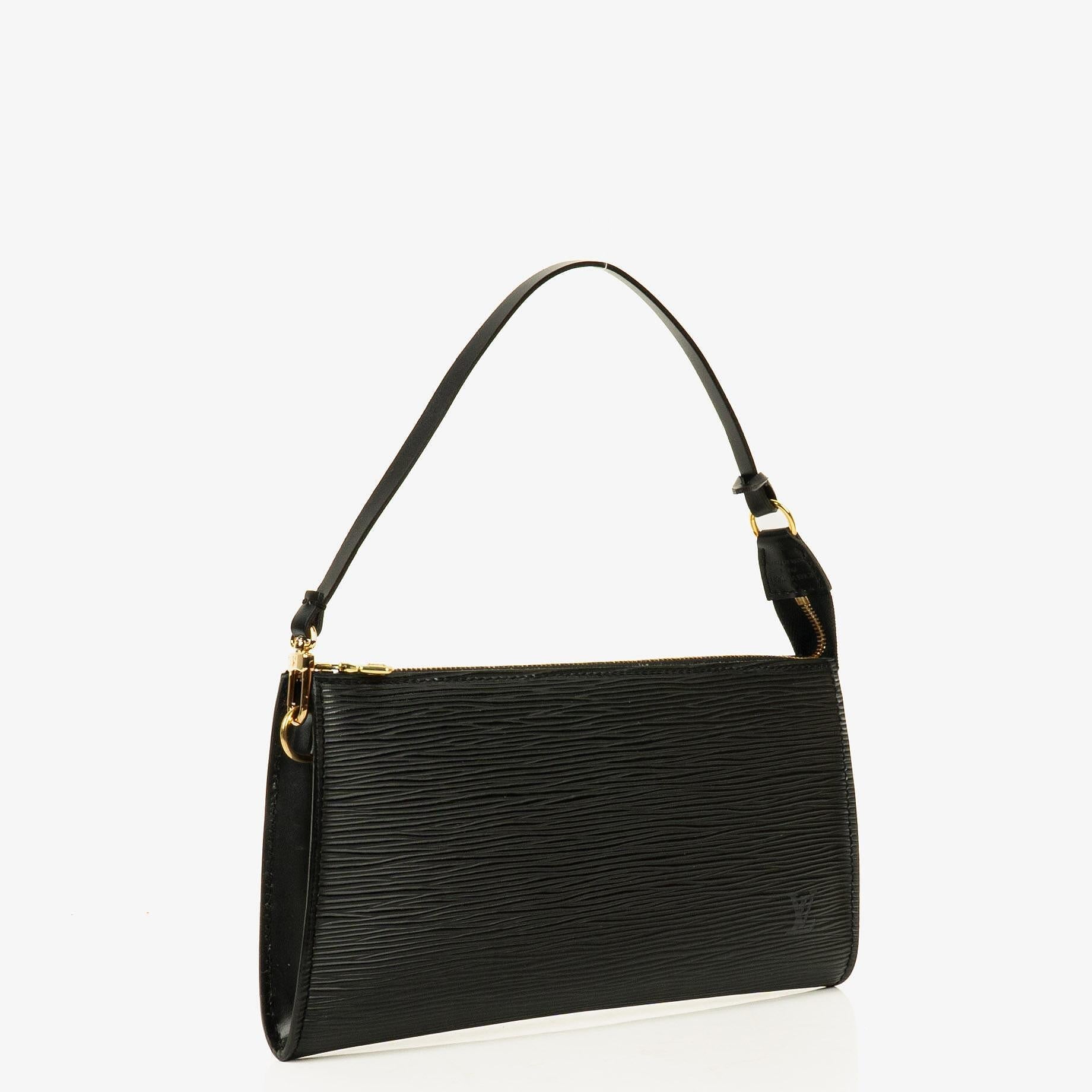 Louis Vuitton Pochette Accessoires Tasche aus schwarzem Epi Leder