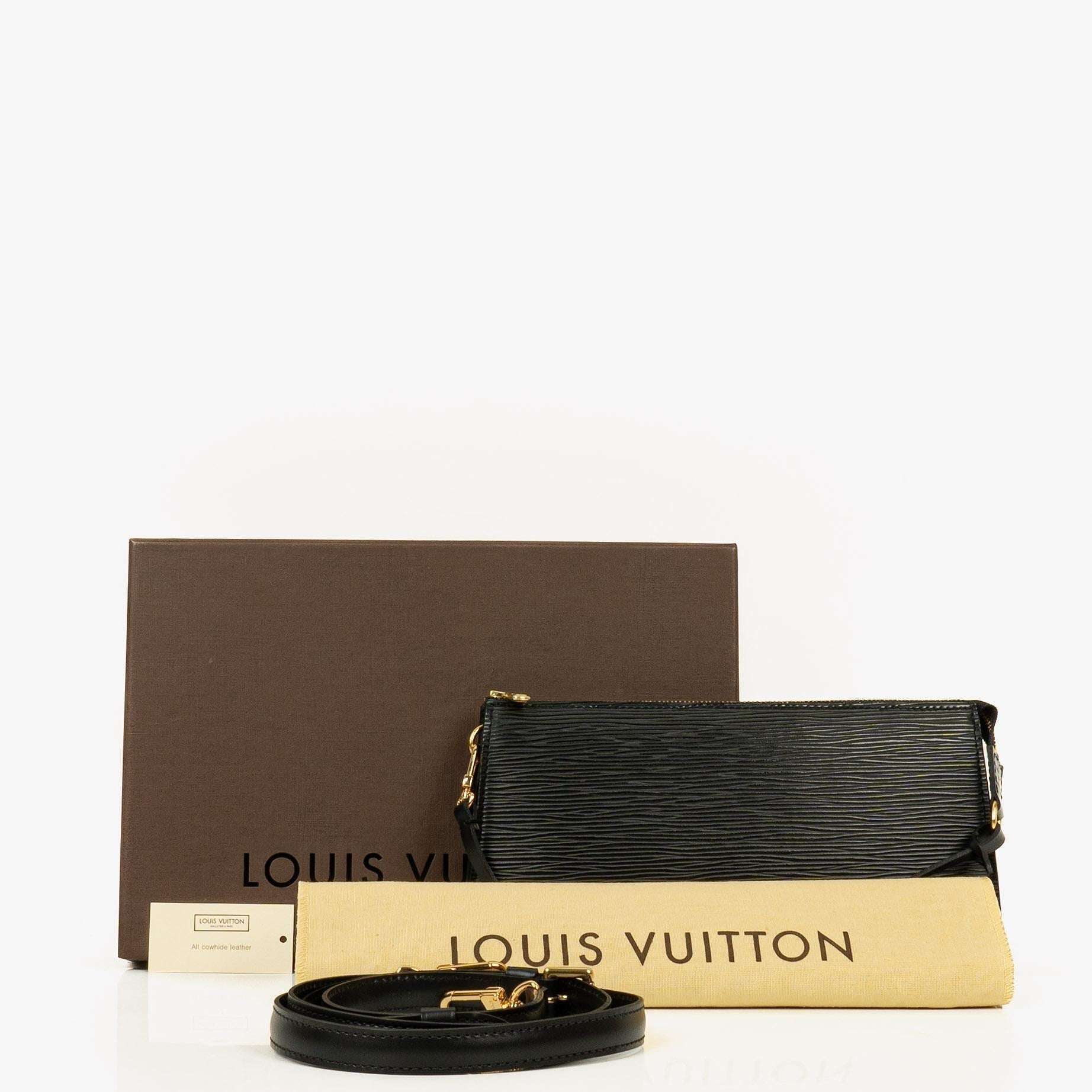 Louis Vuitton Pochette Accessoires Tasche aus schwarzem Epi Leder