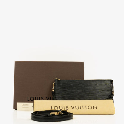 Louis Vuitton Pochette Accessoires Tasche aus schwarzem Epi Leder