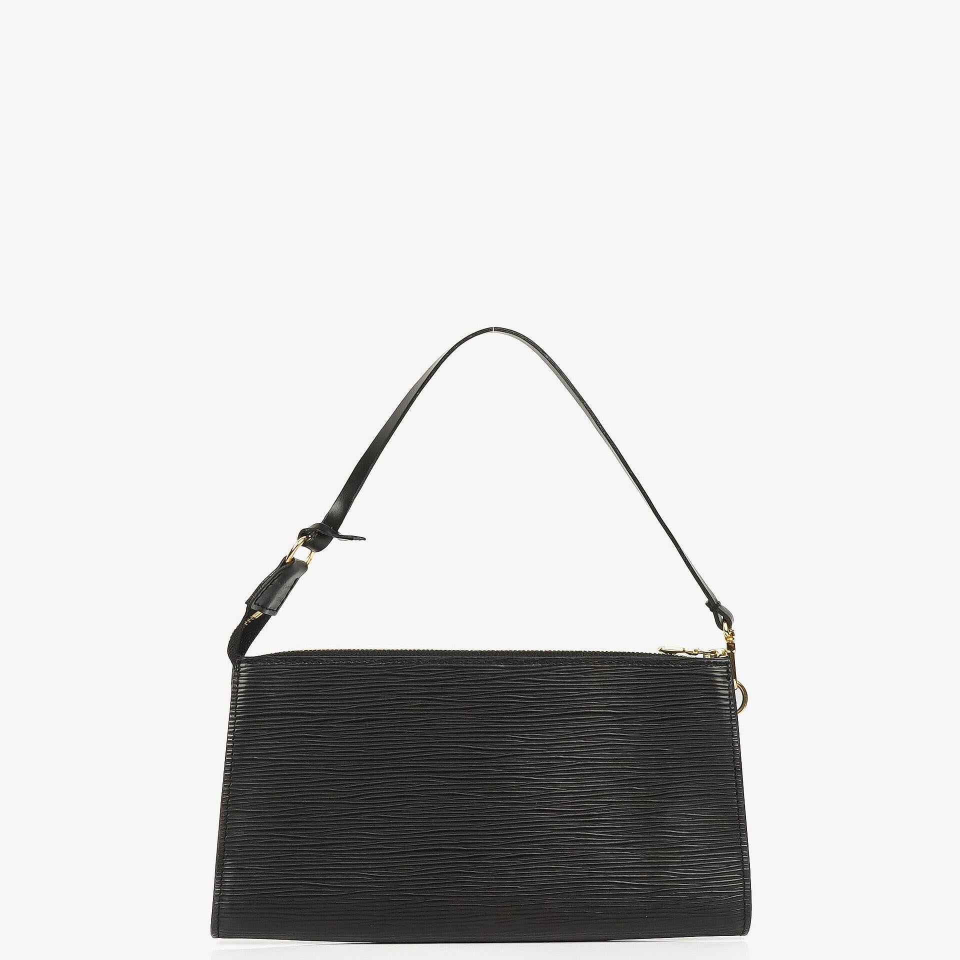 Louis Vuitton Pochette Accessoires Clutch aus schwarzem Epi Leder