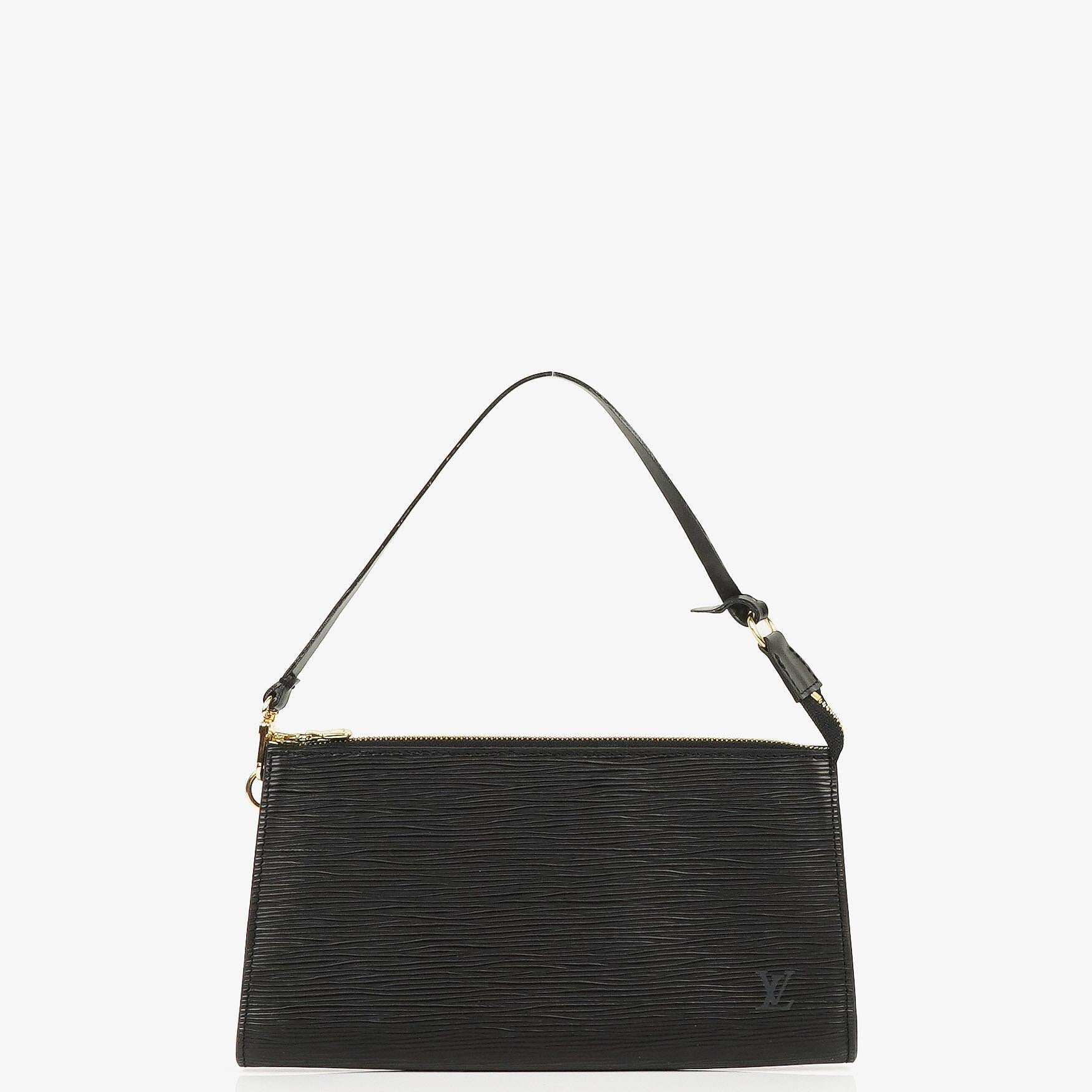 Louis Vuitton Pochette Accessoires Clutch aus schwarzem Epi Leder