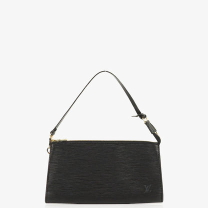 Louis Vuitton Pochette Accessoires Clutch aus schwarzem Epi Leder