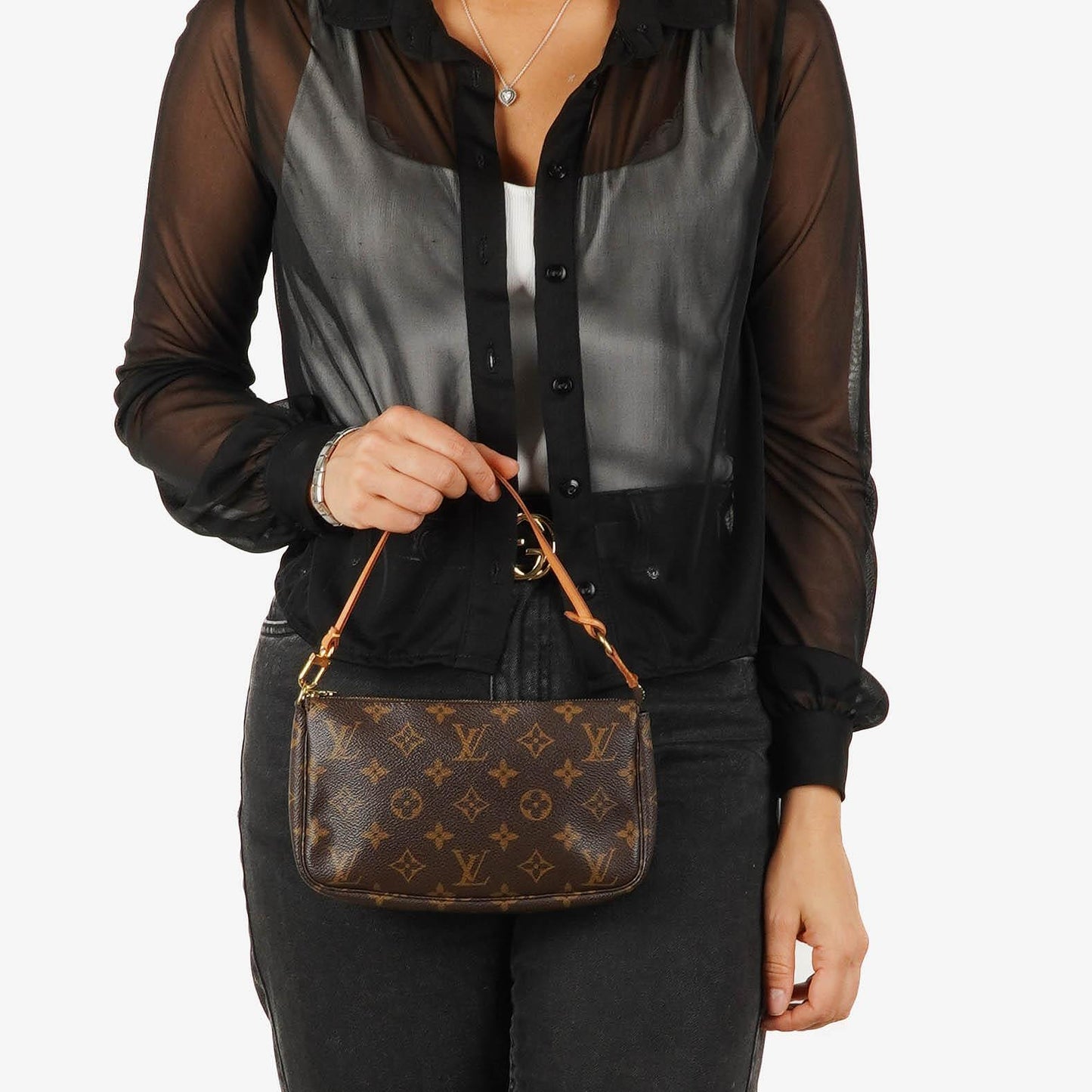 Louis Vuitton Pochette Accessoires Monogram Canvas Clutch Tasche