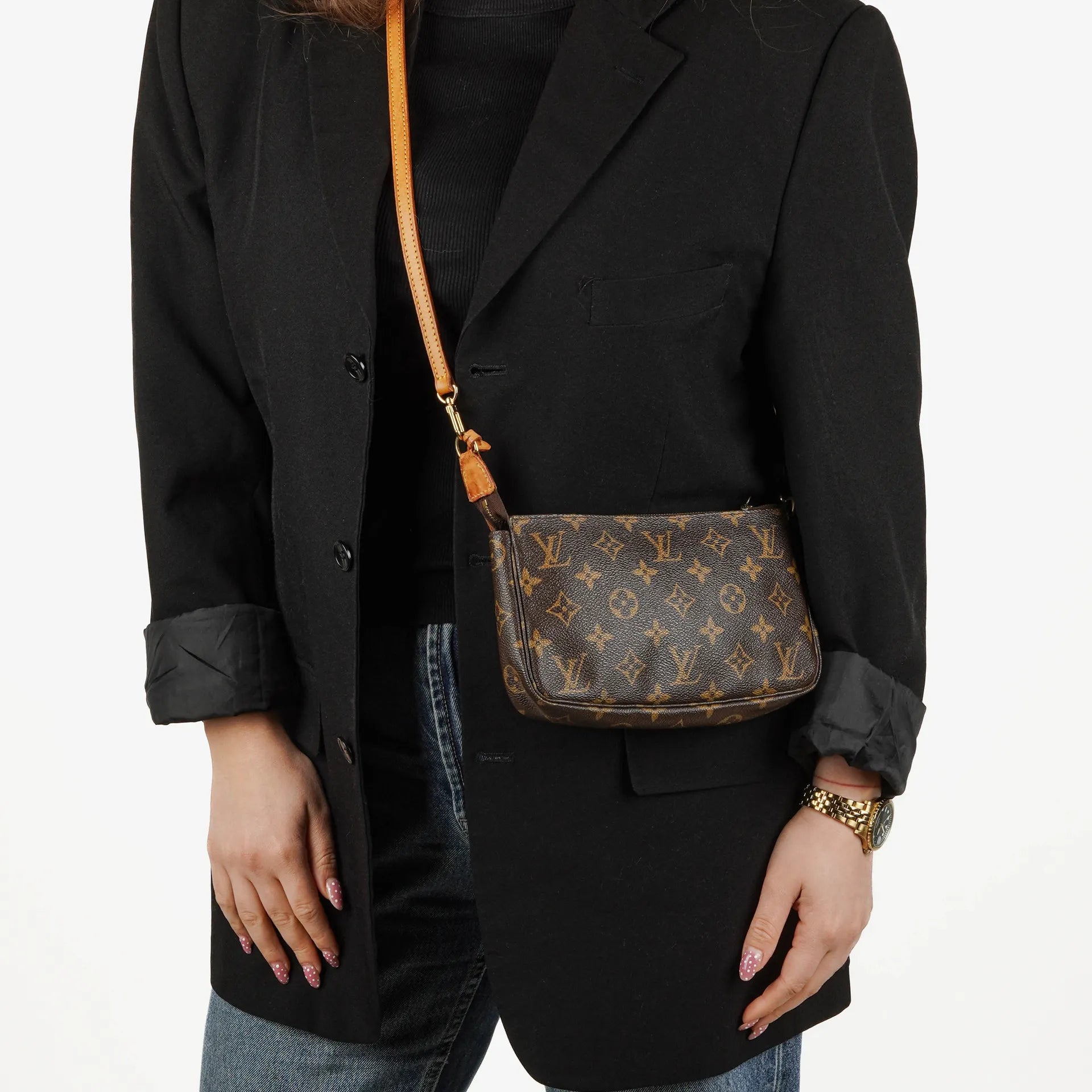 Louis Vuitton Pochette Accessoires Clutch-Handtasche aus Monogram Canvas