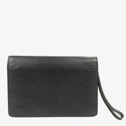 Louis Vuitton Pochette Sellier Dragonne Clutch aus schwarzem Epi Leder