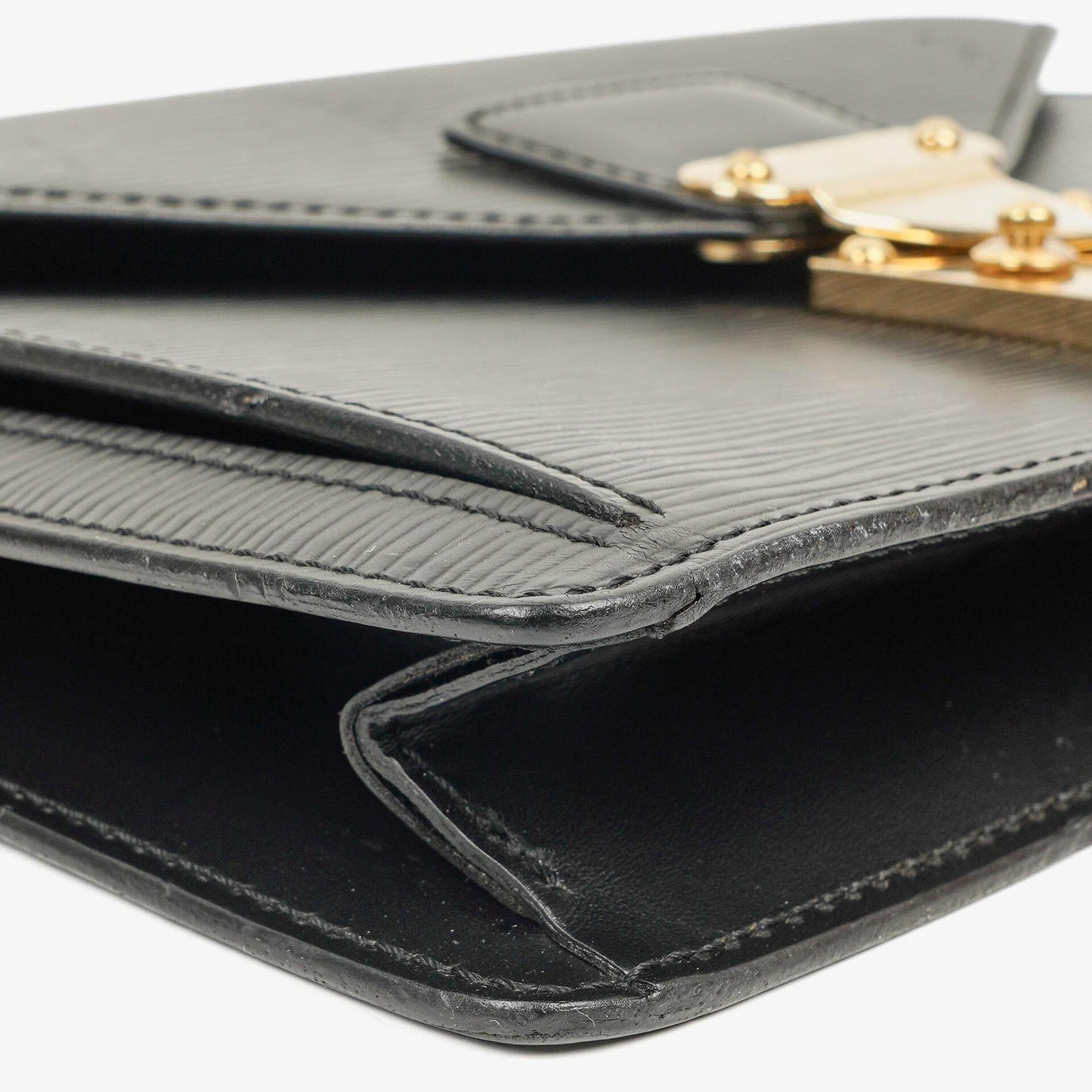 Louis Vuitton Pochette Sellier Dragonne Clutch aus schwarzem Epi Leder