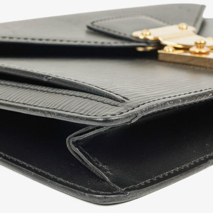Louis Vuitton Pochette Sellier Dragonne Clutch aus schwarzem Epi Leder