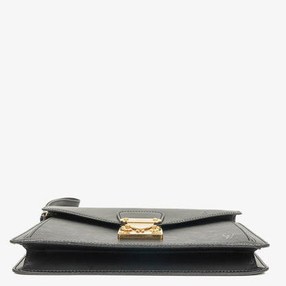 Louis Vuitton Pochette Sellier Dragonne Clutch aus schwarzem Epi Leder