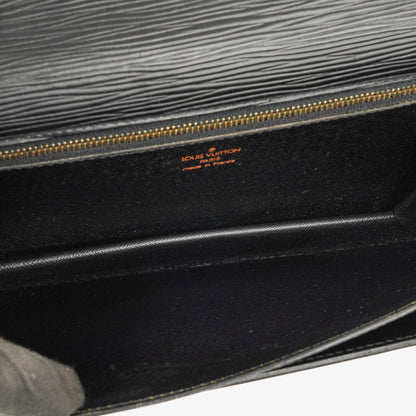 Louis Vuitton Pochette Sellier Dragonne Clutch aus schwarzem Epi Leder