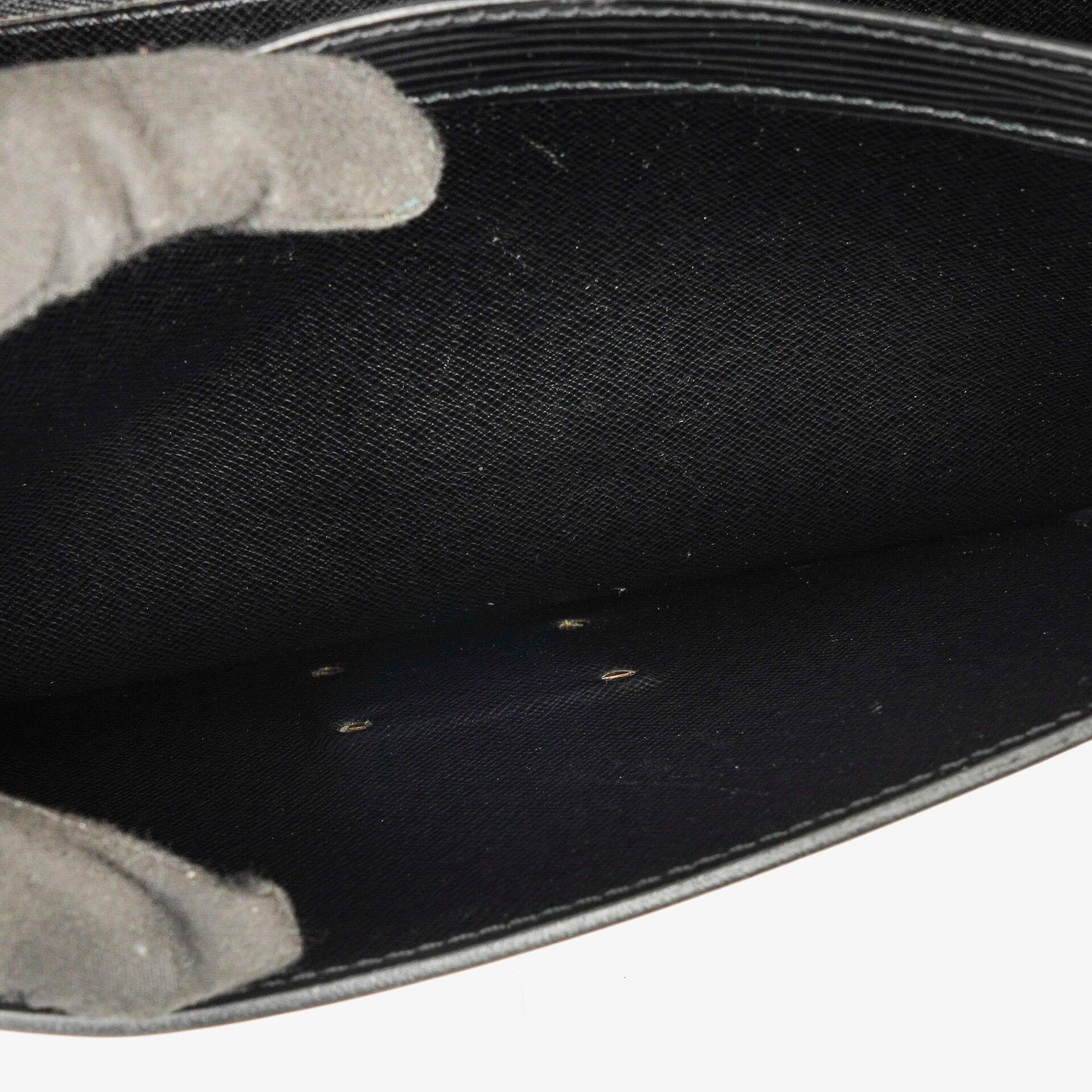 Louis Vuitton Pochette Sellier Dragonne Clutch aus schwarzem Epi Leder
