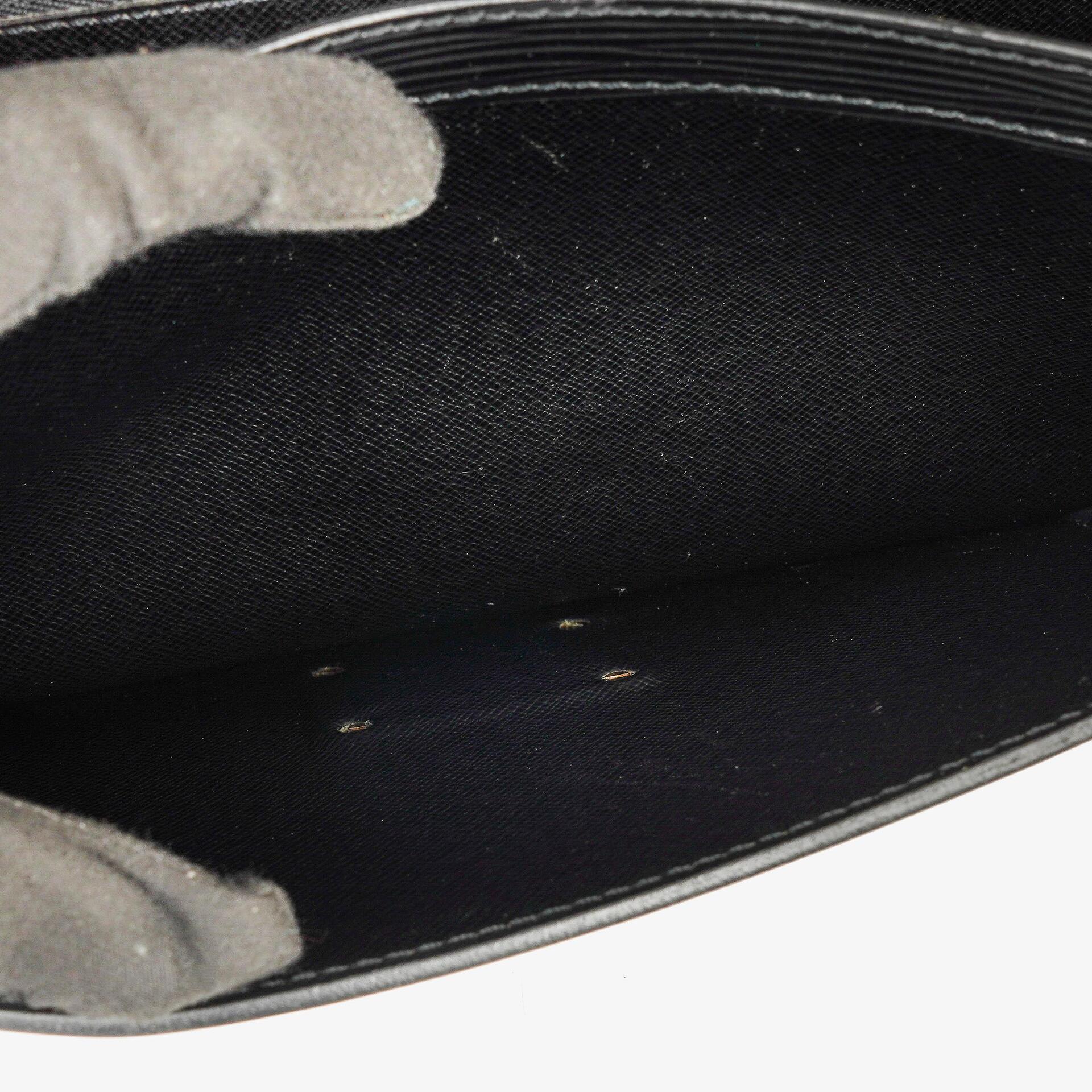 Louis Vuitton Pochette Sellier Dragonne Clutch aus schwarzem Epi Leder