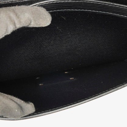 Louis Vuitton Pochette Sellier Dragonne Clutch aus schwarzem Epi Leder