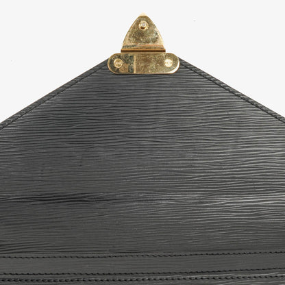 Louis Vuitton Pochette Sellier Dragonne Clutch aus schwarzem Epi Leder
