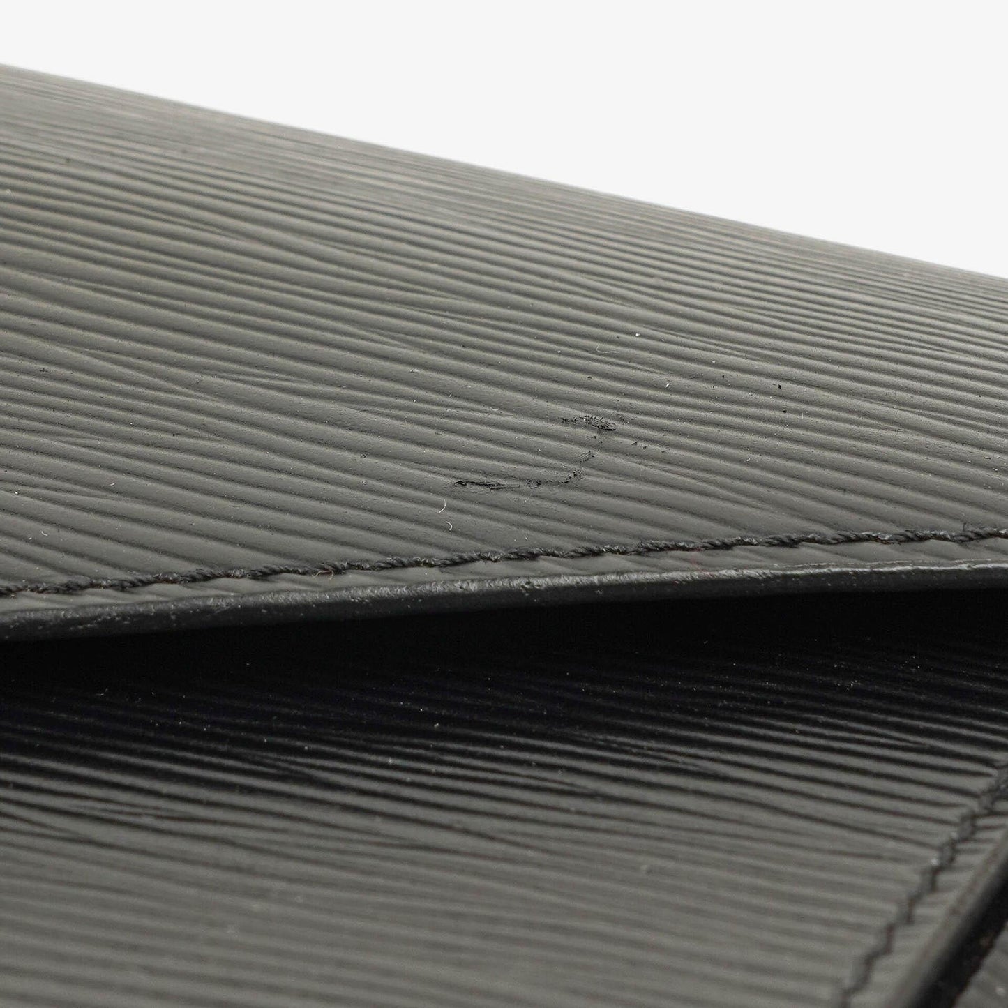 Louis Vuitton Pochette Sellier Dragonne Clutch aus schwarzem Epi Leder