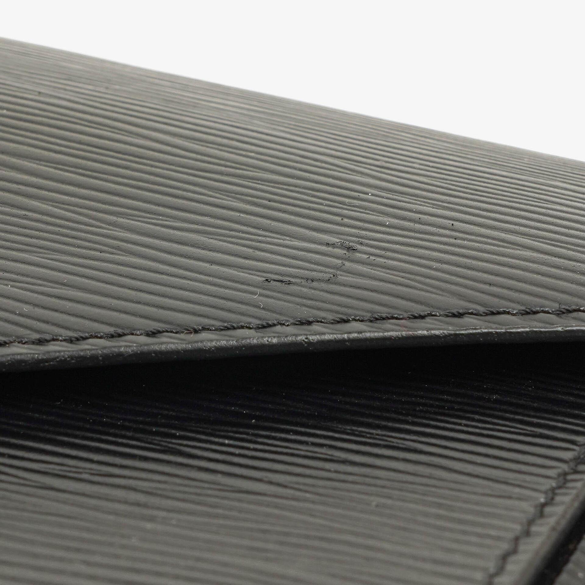 Louis Vuitton Pochette Sellier Dragonne Clutch aus schwarzem Epi Leder