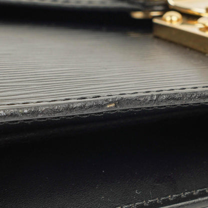 Louis Vuitton Pochette Sellier Dragonne Clutch aus schwarzem Epi Leder