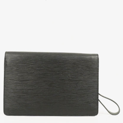 Louis Vuitton Pochette Sellier Dragonne Clutch aus schwarzem Epi-Leder