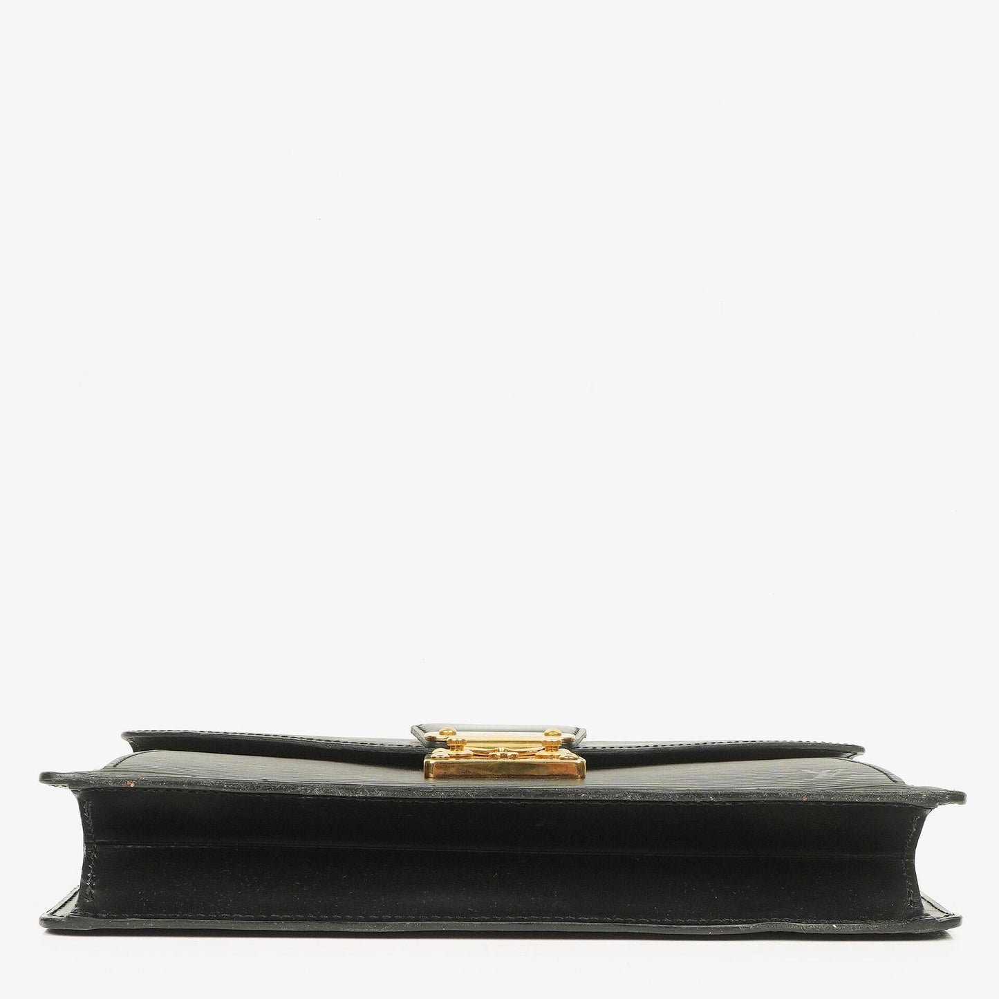 Louis Vuitton Pochette Sellier Dragonne Clutch aus schwarzem Epi-Leder