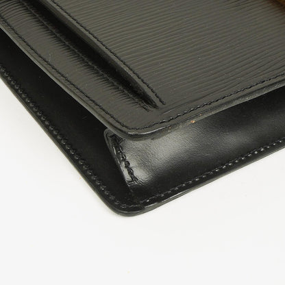 Louis Vuitton Pochette Sellier Dragonne Clutch aus schwarzem Epi-Leder