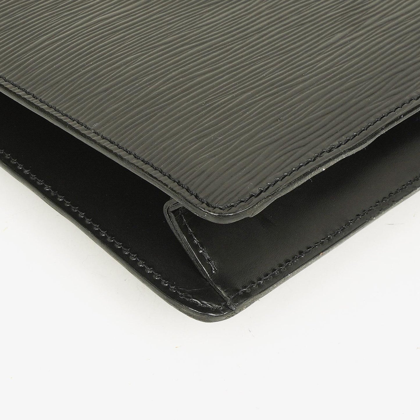 Louis Vuitton Pochette Sellier Dragonne Clutch aus schwarzem Epi-Leder