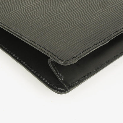 Louis Vuitton Pochette Sellier Dragonne Clutch aus schwarzem Epi-Leder
