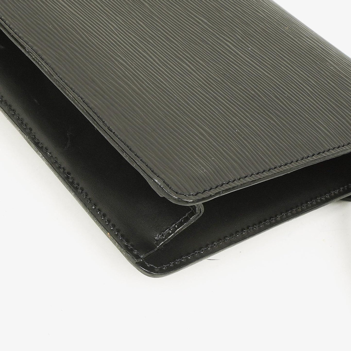 Louis Vuitton Pochette Sellier Dragonne Clutch aus schwarzem Epi-Leder