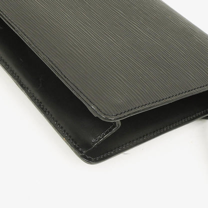 Louis Vuitton Pochette Sellier Dragonne Clutch aus schwarzem Epi-Leder