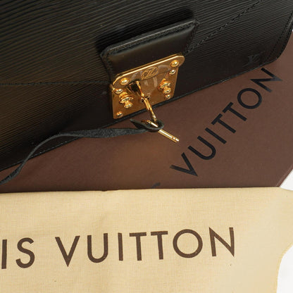 Louis Vuitton Pochette Sellier Dragonne Clutch aus schwarzem Epi-Leder
