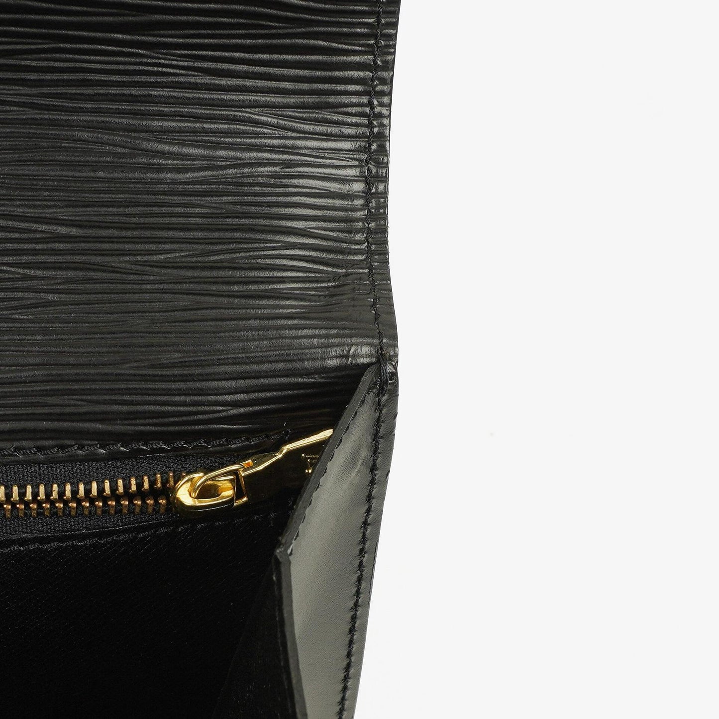 Louis Vuitton Pochette Sellier Dragonne Clutch aus schwarzem Epi-Leder