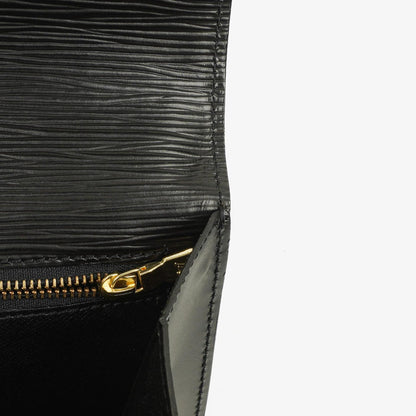 Louis Vuitton Pochette Sellier Dragonne Clutch aus schwarzem Epi-Leder
