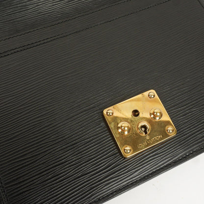 Louis Vuitton Pochette Sellier Dragonne Clutch aus schwarzem Epi-Leder