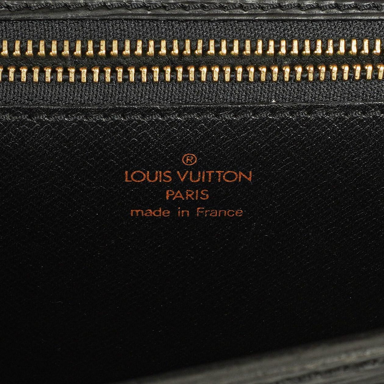 Louis Vuitton Pochette Sellier Dragonne Clutch aus schwarzem Epi-Leder