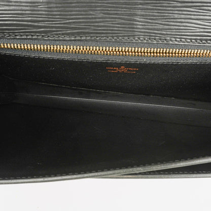 Louis Vuitton Pochette Sellier Dragonne Clutch aus schwarzem Epi-Leder