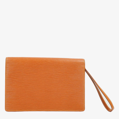 Louis Vuitton Pochette Sellier Dragonne Clutch aus Cognac Epi Leder