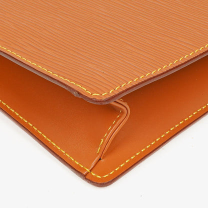 Louis Vuitton Pochette Sellier Dragonne Clutch aus Cognac Epi Leder