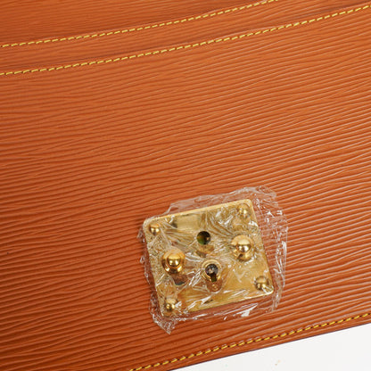 Louis Vuitton Pochette Sellier Dragonne Clutch aus Cognac Epi Leder
