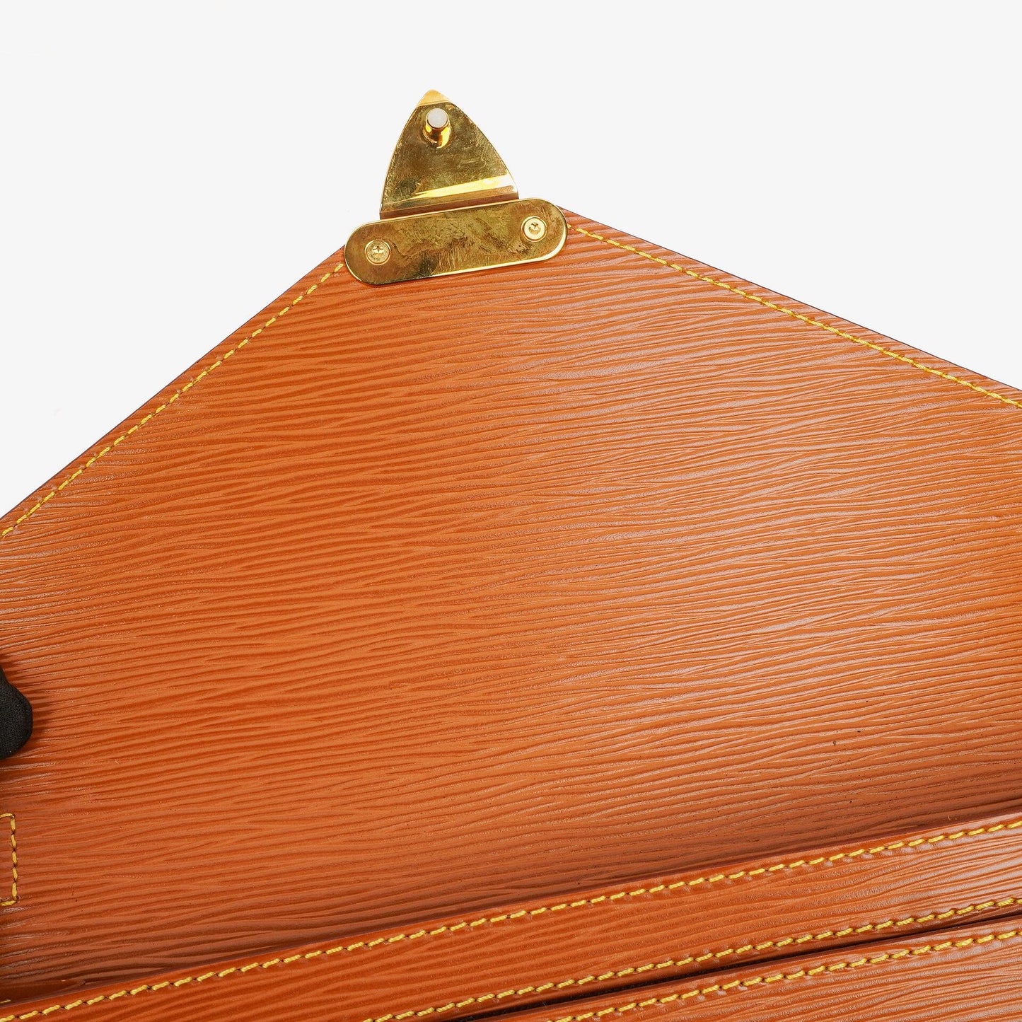 Louis Vuitton Pochette Sellier Dragonne Clutch aus Cognac Epi Leder