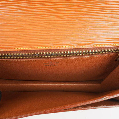 Louis Vuitton Pochette Sellier Dragonne Clutch aus Cognac Epi Leder